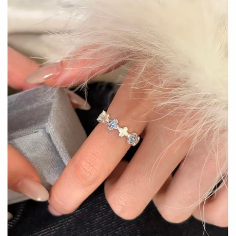 Blue flower ring【R0601】