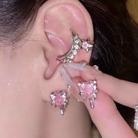 Meltpink heartearring【R0575】