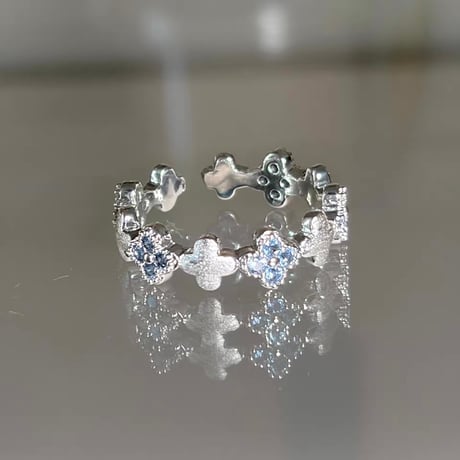 Blue flower ring【R0601】