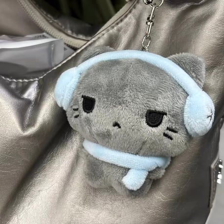 ヘッドホンマフラーねこちゃんキーホルダー【S0230】