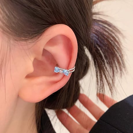 Ribbon thin ear cuff【R0571】