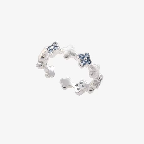 Blue flower ring【R0601】