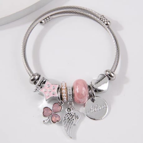 Pink or blue charm bracelet【R0564】