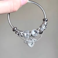 Silver charm bracelet【R0555】
