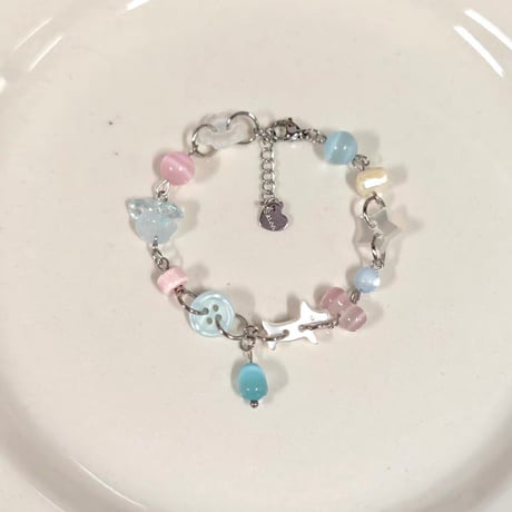Clear beads bracelet【R0560】