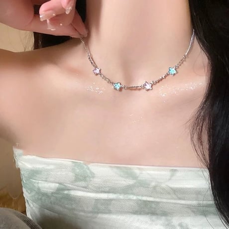 Star point necklace【R0587】