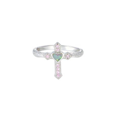 Cross heartring【R0598】