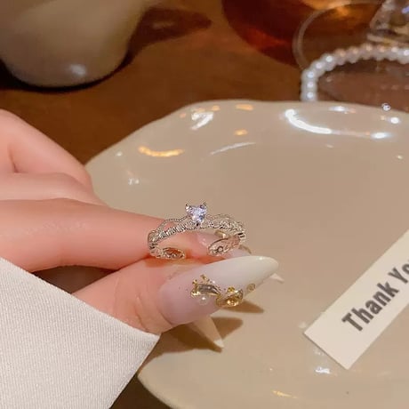 One point tiara ring【R0596】