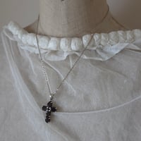 ガーネットのクロスペンダントトップ