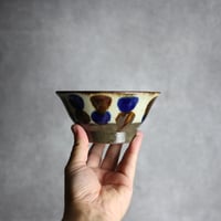 4.5寸マカイ1 飴 呉須釉 点打 やちむん 陶器 漂窯:7010025