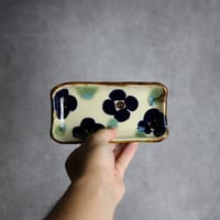 豆ロング1 花紋 やちむん 陶器 エドメ陶房:7201025