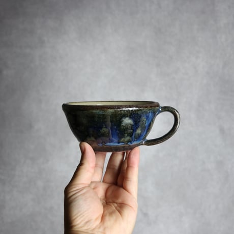 スープカップ1 孔雀 やちむん 陶器 sui:7022054