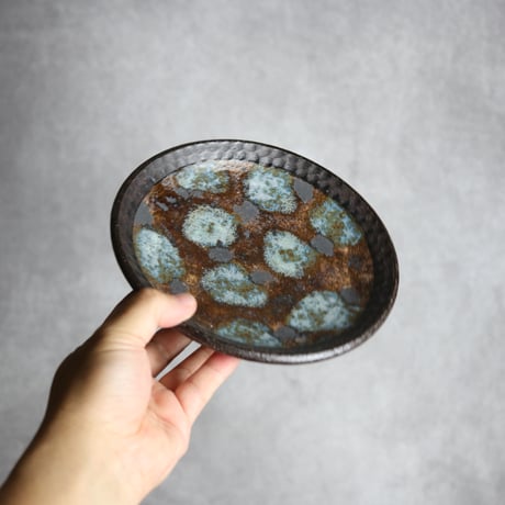 6寸皿1 黒シリーズ やちむん 陶器 sui:7022004