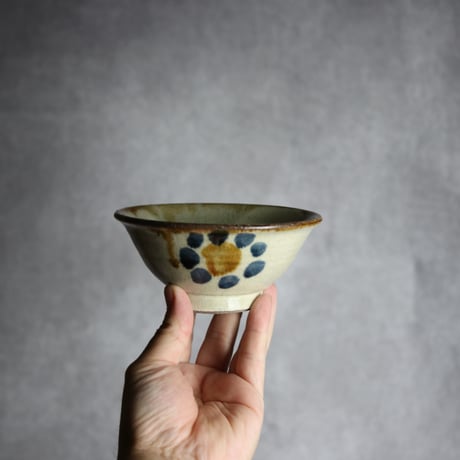 4寸マカイ1 飴呉須釉 印花 やちむん 陶器 北窯 松田共司工房:7004020