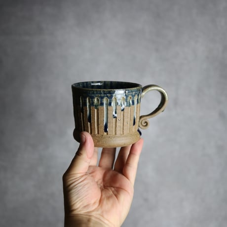マグカップ1 呉須釉 やちむん 陶器 仁陶器工房:7023037