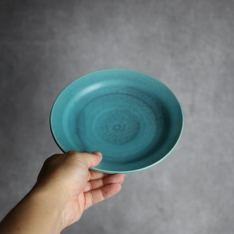 6寸皿2 トルコブルー やちむん 陶器 仁陶器工房:7023071