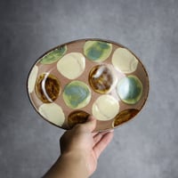 オーバル皿1 貝紋 やちむん 陶器 エドメ陶房:7201002