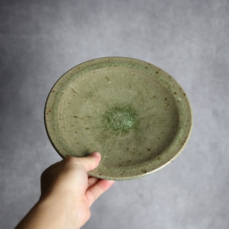 7寸皿2 灰釉 やちむん 陶器 仁陶器工房:7023006