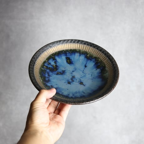 7寸皿1 孔雀 やちむん 陶器 sui:7022044