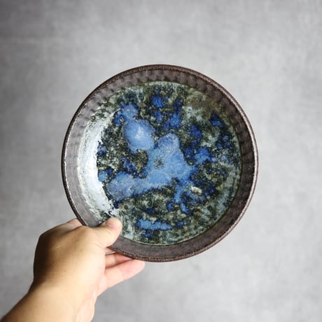 6寸皿1 孔雀 やちむん 陶器 sui:7022043