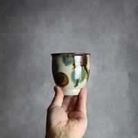 湯呑2 三彩 点打 やちむん 陶器 榮一工房:7013078