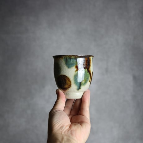 湯呑2 三彩 点打 やちむん 陶器 榮一工房:7013078