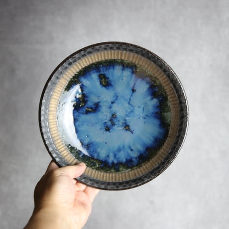 7寸皿1 孔雀 やちむん 陶器 sui:7022044