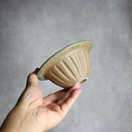 しのぎ小鉢 大2 灰釉 やちむん 陶器 仁陶器工房:7023078