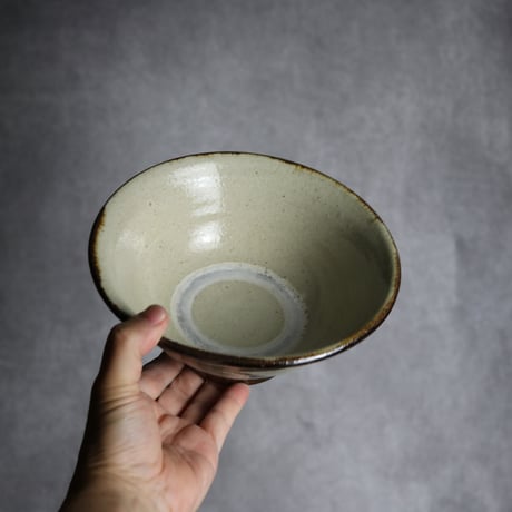 6寸マカイ1 イッチン 双葉紋 やちむん 陶器 北窯 松田共司工房:7004067