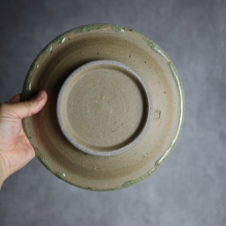 7寸皿1 灰釉 やちむん 陶器 仁陶器工房:7023006