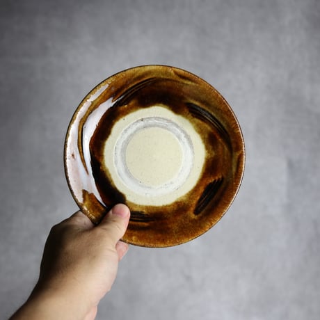 コーヒーカップ＆ソーサー1 飴釉 櫛描 やちむん 陶器 北窯 松田共司工房:7004074