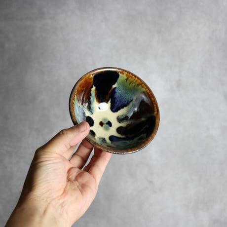茶碗小1 三彩 やちむん 陶器 エドメ陶房:7201015