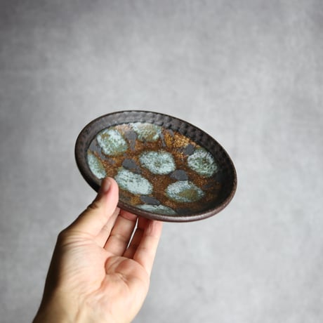 5寸皿1 黒シリーズ やちむん 陶器 sui:7022003