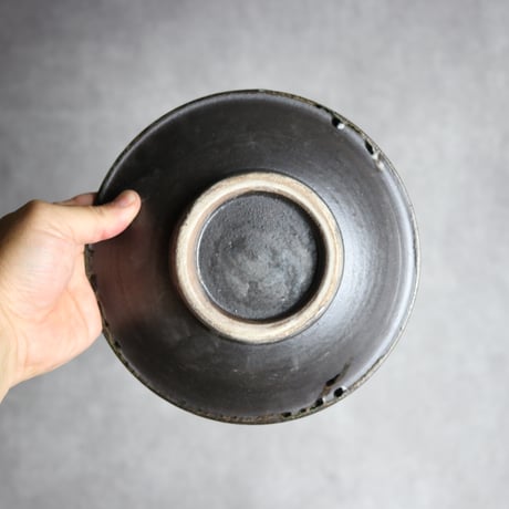 6寸皿2 呉須釉 唐草 やちむん 陶器 榮一工房:7013016