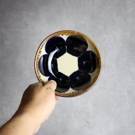 小鉢 青丸紋4 やちむん 陶器 エドメ陶房:7201001