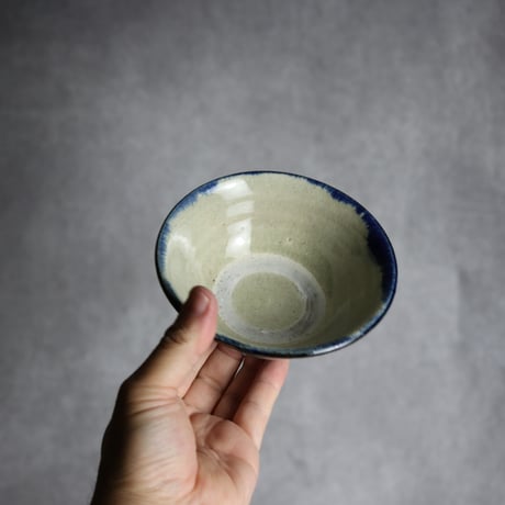 4寸マカイ1 呉須釉 双葉 やちむん 陶器 北窯 松田共司工房:7004020