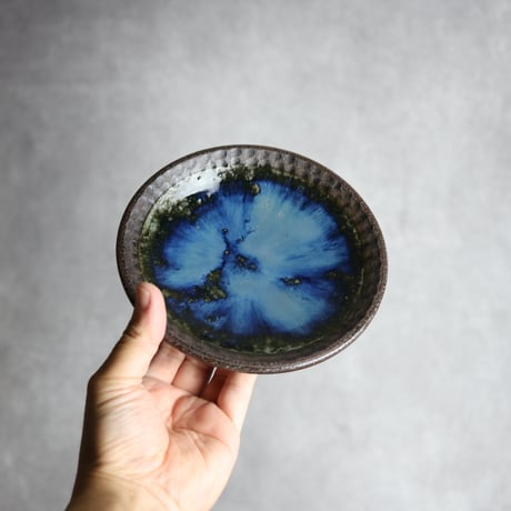 5寸皿1 孔雀 やちむん 陶器 sui:7022042