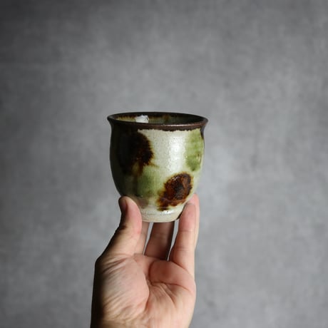 湯呑1 三彩 点打 やちむん 陶器 榮一工房:7013078
