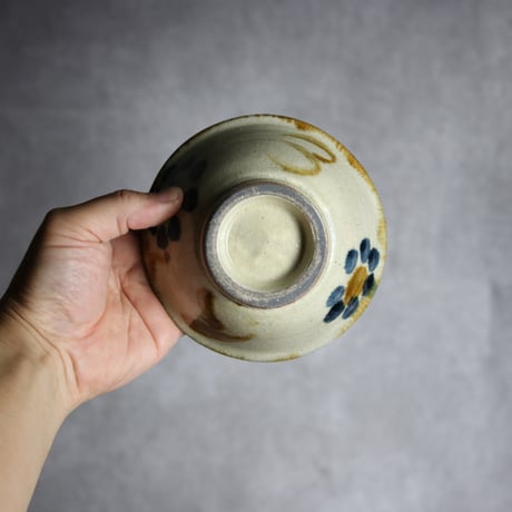 4寸マカイ1 飴呉須釉 印花 やちむん 陶器 北窯 松田共司工房:7004020