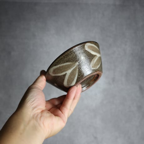 4寸鉢1 呉須 緑釉 点打 やちむん 陶器 漂窯:7010012