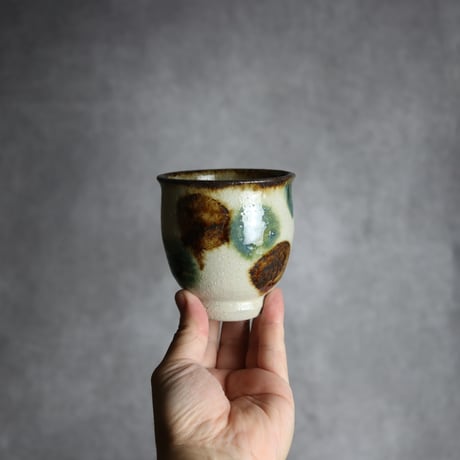 湯呑2 三彩 点打 やちむん 陶器 榮一工房:7013078