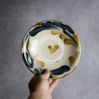 6寸皿1 飴 呉須釉 唐草 やちむん 陶器 北窯 松田共司工房:7004008