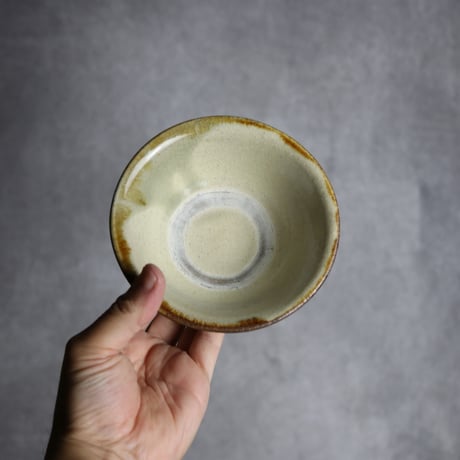 4寸マカイ1 飴呉須釉 印花 やちむん 陶器 北窯 松田共司工房:7004020