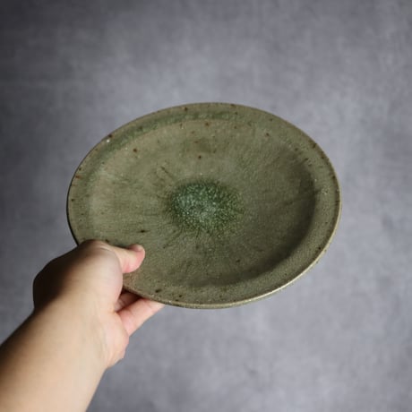 7寸皿1 灰釉 やちむん 陶器 仁陶器工房:7023006