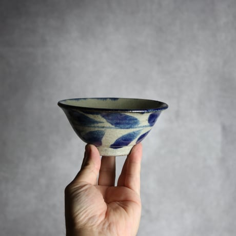 4寸マカイ1 呉須釉 双葉 やちむん 陶器 北窯 松田共司工房:7004020