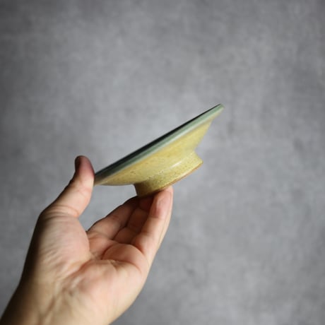 4.5寸皿1 トルコブルー 線彫唐草 やちむん 陶器 仁陶器工房:7023073