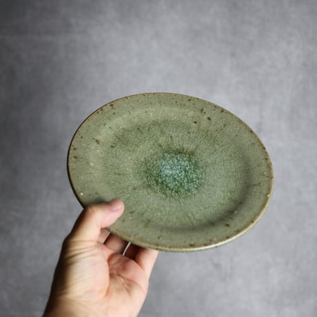 6寸皿1 灰釉 やちむん 陶器 仁陶器工房:7023005