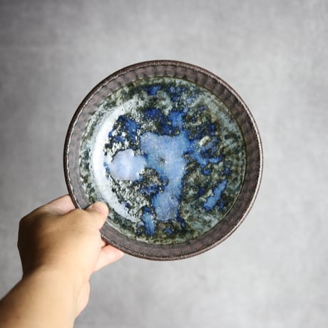 6寸皿1 孔雀 やちむん 陶器 sui:7022043