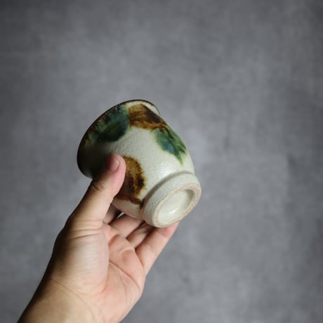 湯呑1 三彩 点打 やちむん 陶器 榮一工房:7013078
