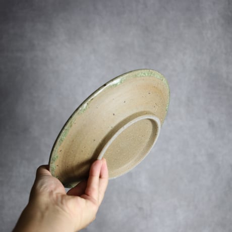 7寸皿1 灰釉 やちむん 陶器 仁陶器工房:7023006